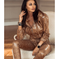 KOMPLET DRES WILD VIBES BROWN