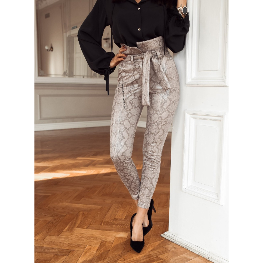 SPODNIE SNAKE PRINT GRAY