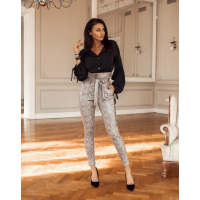 SPODNIE SNAKE PRINT GRAY