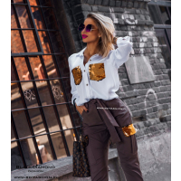 SPODNIE GOLD POCKET BROWN