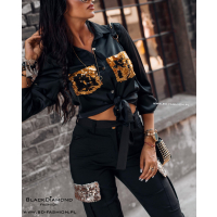 SPODNIE GOLD POCKET BLACK