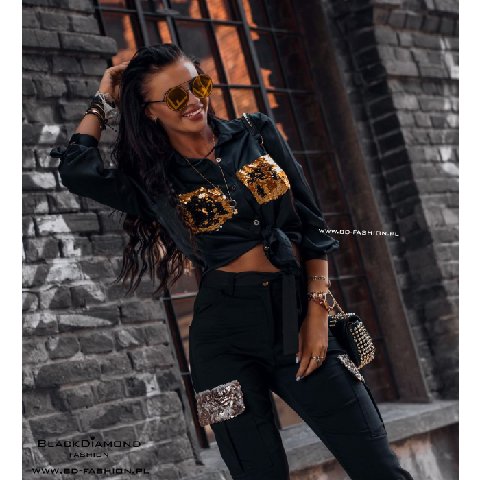 SPODNIE GOLD POCKET BLACK