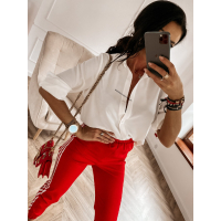 SPODNIE TAPE PANTS RED