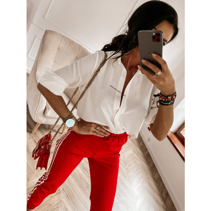 SPODNIE TAPE PANTS RED