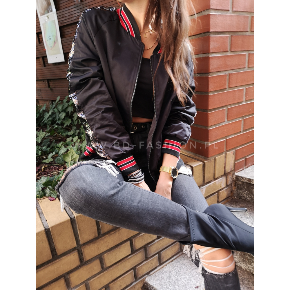 KURTKA BOMBERKA LEMONADA CEKIN BLACK