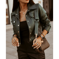 KURTKA LEATHER KHAKI