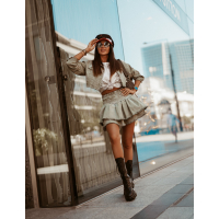 KURTKA SHORT DENIM GRAY