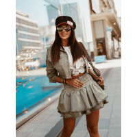 KURTKA SHORT DENIM GRAY