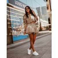 KURTKA SHORT DENIM BEŻ