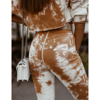 KOMPLET TIE DYE DENIM SET BROWN