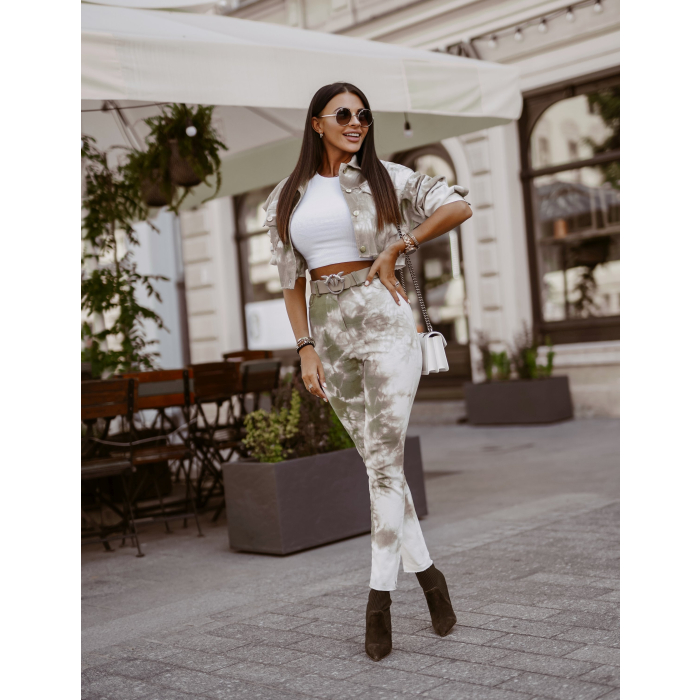 KOMPLET TIE DYE DENIM SET KHAKI