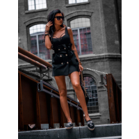 SPÓDNICA GOLD BUTTONS BLACK