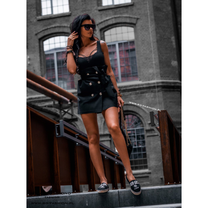 SPÓDNICA GOLD BUTTONS BLACK