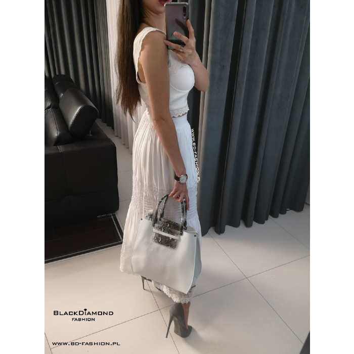 SPÓDNICA BOHO WHITE