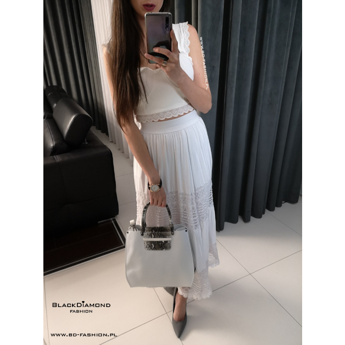 SPÓDNICA BOHO WHITE