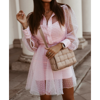 SUKIENKA DOTS DRESS BABY PINK