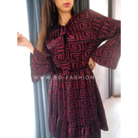 SUKIENKA GEOMETRIC BORDO