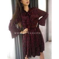 SUKIENKA GEOMETRIC BORDO