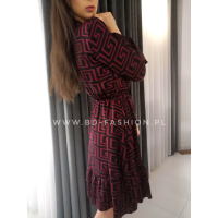 SUKIENKA GEOMETRIC BORDO