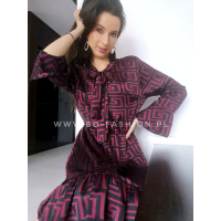 SUKIENKA GEOMETRIC BORDO