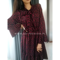 SUKIENKA GEOMETRIC BORDO