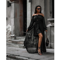 SUKIENKA MAXI ROMANTIC BLACK