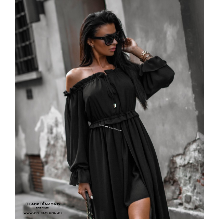 SUKIENKA MAXI ROMANTIC BLACK