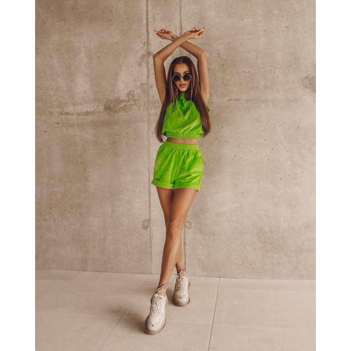 KOMPLET DRES VELVET COTTON SUMMER LIME