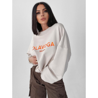 BLUZA BAWEŁNIANA OVERSIZE AVA BEŻ