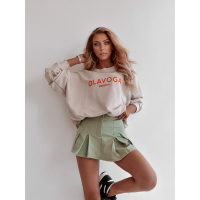 BLUZA BAWEŁNIANA OVERSIZE AVA BEŻ