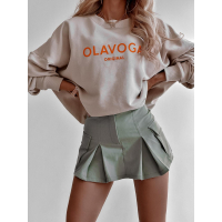 BLUZA BAWEŁNIANA OVERSIZE AVA BEŻ