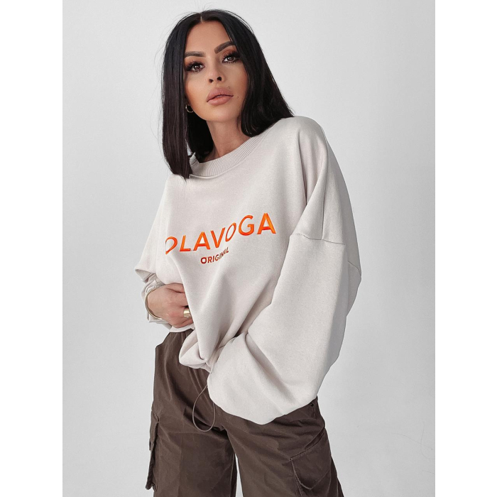 BLUZA BAWEŁNIANA OVERSIZE AVA BEŻ
