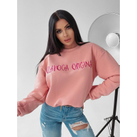 BLUZA BAWEŁNIANA OVERSIZE CORAL PUDER