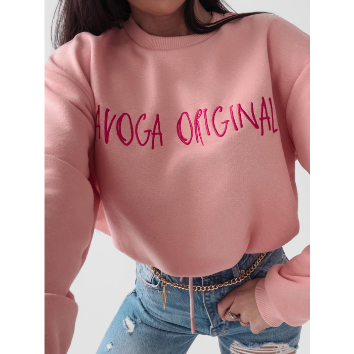 BLUZA BAWEŁNIANA OVERSIZE CORAL PUDER