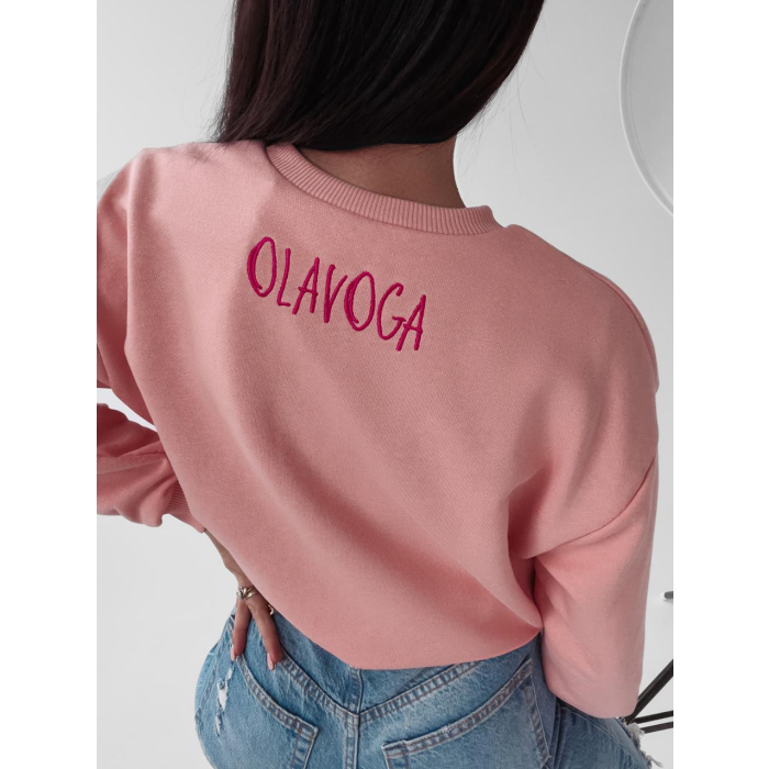 BLUZA BAWEŁNIANA OVERSIZE CORAL PUDER