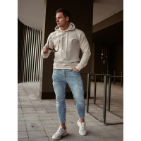 BLUZA MĘSKA Z KAPTUREM FABIANO BEŻ