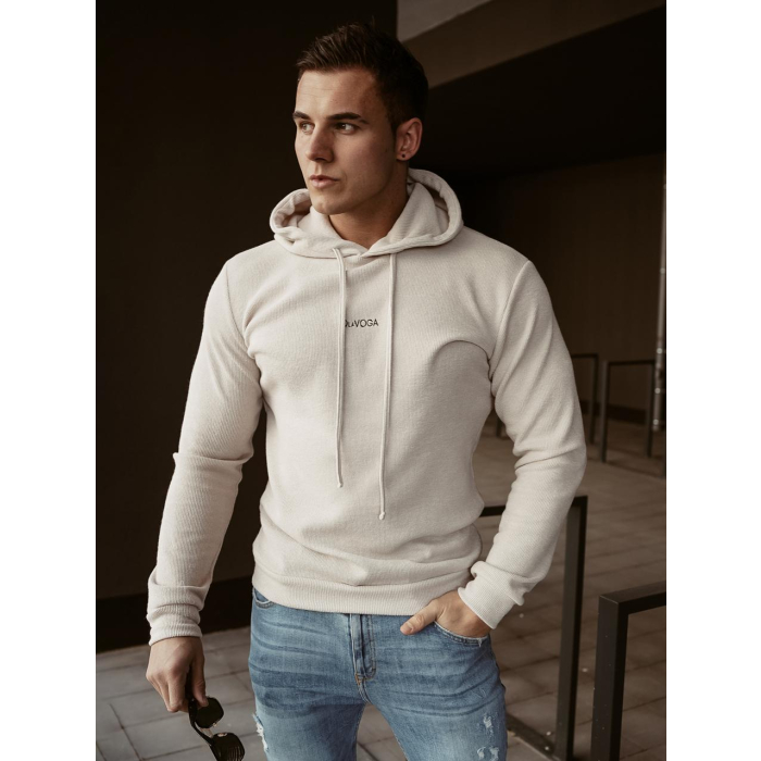 BLUZA MĘSKA Z KAPTUREM FABIANO BEŻ