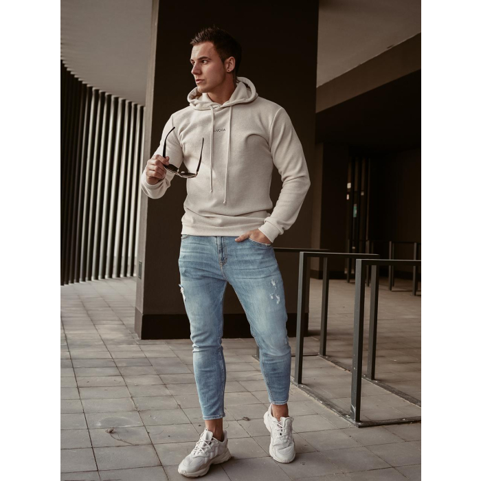 BLUZA MĘSKA Z KAPTUREM FABIANO BEŻ