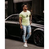 BLUZKA T-SHIRT MĘSKI ARON LIMONKA