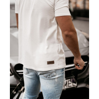 BLUZKA T-SHIRT MĘSKI LEO ECRU