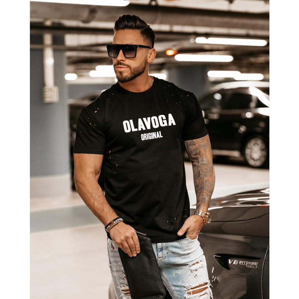 BLUZKA T-SHIRT MĘSKI LOGAN BLACK