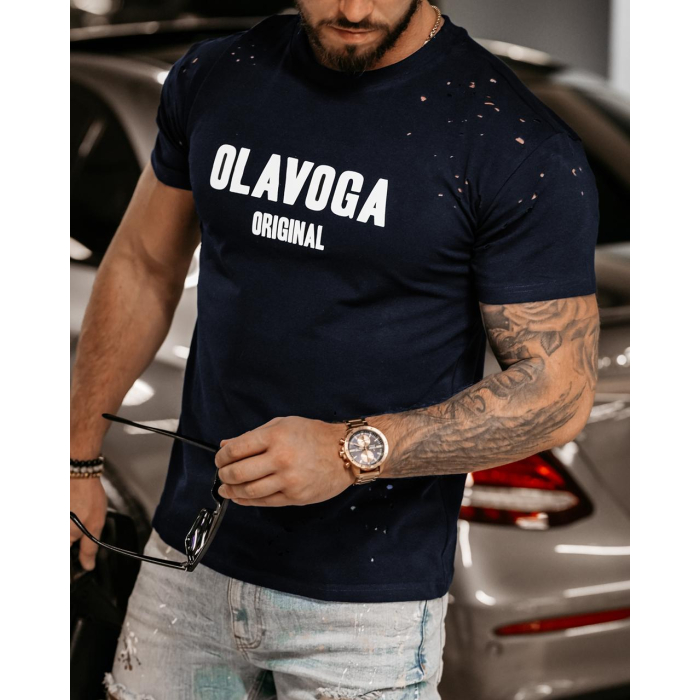 BLUZKA T-SHIRT MĘSKI LOGAN GRANAT
