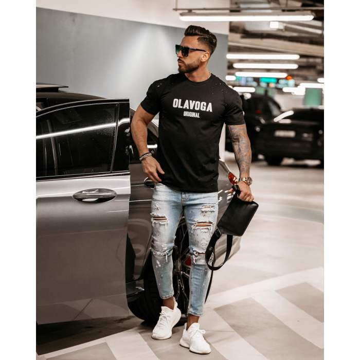 BLUZKA T-SHIRT MĘSKI LOGAN BLACK