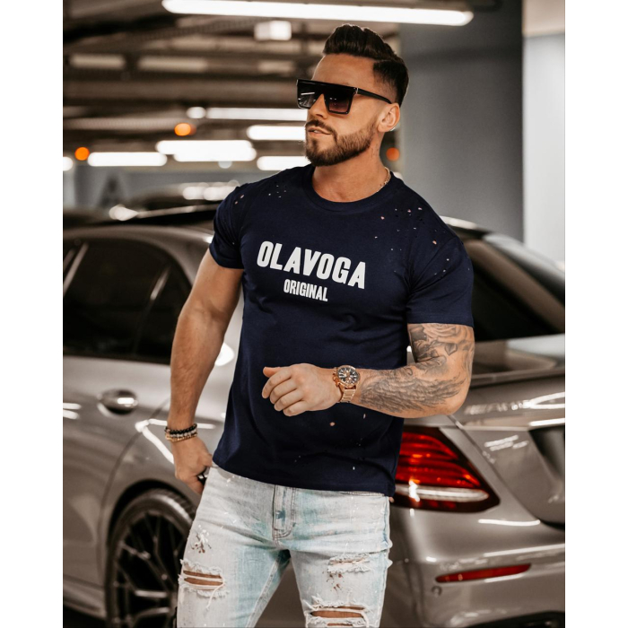 BLUZKA T-SHIRT MĘSKI LOGAN GRANAT