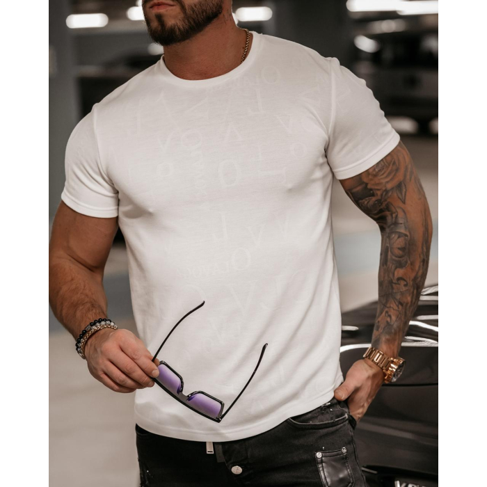 BLUZKA T-SHIRT MĘSKI MANUS ECRU