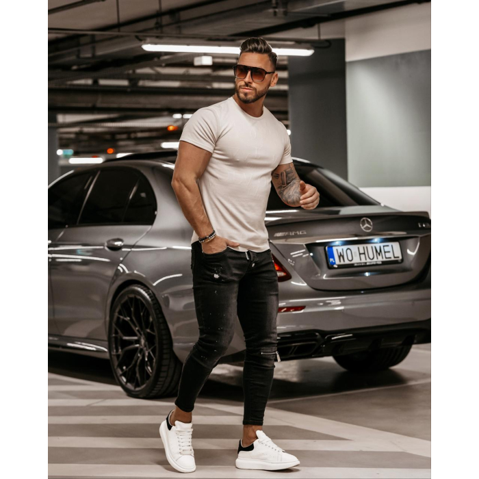 BLUZKA T-SHIRT MĘSKI MANUS BEŻ