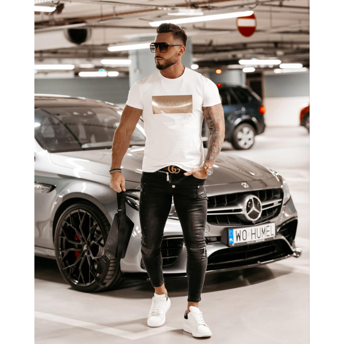 BLUZKA T-SHIRT MĘSKI MARTIN ECRU