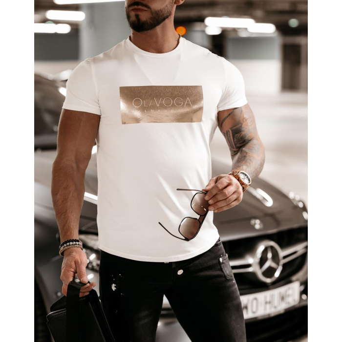 BLUZKA T-SHIRT MĘSKI MARTIN ECRU