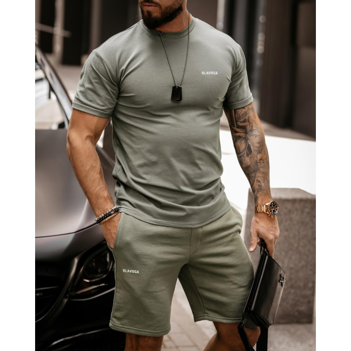 BLUZKA T-SHIRT MĘSKI MILOS KHAKI