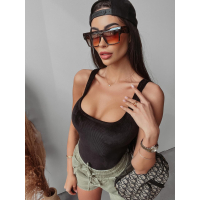 BODY PRĄŻKOWANE BOKSERKA POPPY BLACK